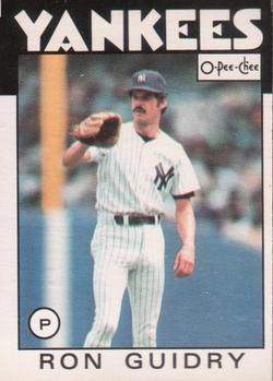 1986 O-Pee-Chee Baseball Cards 109     Ron Guidry